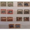 South West Africa/Suidwes Afrika - 1931 - Pictorials - 14 Used stamps (7 values in each language)