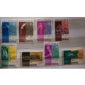 Indonesia - 1962 - Asian Games - 8 Unused stamps