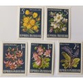 Austria - 1966 - Alpine Flowers - 5 Mint stamps