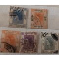 Hong Kong - 1954 - Elizabeth II - 5 Used Hinged stamps