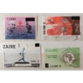 Zaire - 1980`s - Mixed Lot of 4 Used stamps