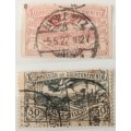 Upper Silesia - 1920 - Definitives (Dove above Silesian landscape) - 2 Used Hinged stamps