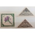 Costa Rica - 1937 Philatelic exposition (2 Unused Hinged) and 1938 Flora (1 Unused Hinged) stamps