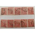 Cape of Good Hope - One Penny - Mixed Lot of 10 Used stamps