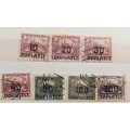 Czechoslovakia - 1922 - Doplatit and surcharge overprint - 7 Used Hinged Imperforate stamps