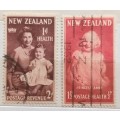 New Zealand - 1950 and 1952 - Health Issues - 2 Used Hinged stamps
