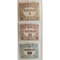 Hungary - 1921 - On service - 3 Unused Hinged stamps