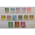 Hong Kong - 1987 - Definitives: Elizabeth II - 14 Used stamps (Includes $10 and $20)
