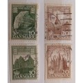 Denmark - 1953 - 1000 Year Kingdom Anniversary - 4 Used stamps