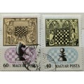 Hungary - 1974 - Chess Federation and Olympiad - 2 Used Hinged stamps