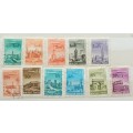 Hungary - 1967 - Airplanes over Cities - 11 Used Hinged Airmail stamps