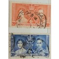 KUT - 1937 - George VI - Coronation - 2 Used Hinged stamps