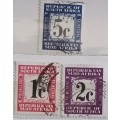 South Africa - Decimal Postage Due stamps - 3 Used stamps