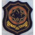 S A T Embroidered Badge with Motto Opera Cum Diligentia
