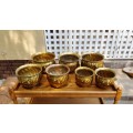 Huge Joblot of Brass Planters, Ash Trays and Ornaments