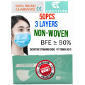 GREATCHI Protective Disposable Face Mask 3-Layer Non-woven 50pcs (DELIVERY DURING LOCK-DOWN)