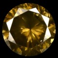 Beautiful Cats Eye ! 100% Natural Fancy Orangy-Yellow Brown Round Cut Diamond SI2 : 0.42ct ! R41 550