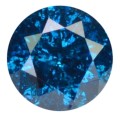 100% Natural Fancy Metallic Blue Round Cut Diamond SI2 : 0.41ct !  R30 280