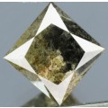 Spectacular Earthy 2.44ct  ! 100% Natural Fancy Grayish Yellow Princess Cut Diamond ! R135 000