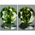 Matching Pair of 1.03tcw Fancy Vivid Green Brilliant Round Cut Natural Diamonds! R72 500