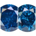 Matching Pair of 0.41ct EACH (0.82ct) Fancy Intense Blue Round Cut 100% Natural Diamonds! R47000