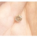 100% Natural Fancy Champagne Round Cut Diamond  : 0.26ct