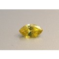 Magnificent 0.21ct Natural Fancy Intense Canary Yellow Loose Diamond VS1 Marquise Cut