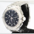 Stunning Tag Heuer Black / Stainless Steel Aquaracer 43mm Chronograph Ref# CAY1110-0