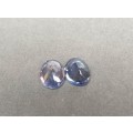 Oval 6.8x4.9mm PAIR 1.28ct | Natural Untreated Earth mined Intense blue-Violet Tanzanites VVS