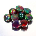 lot of 4.92cts | 9 Pieces Natural Mined Round Harlequin Black Opals | 6mm each !