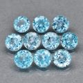 lot of 10.42cts | 10 Pieces Natural Mined Vivid Swiss Blue Topaz  | Round Cut | 6.2mm each