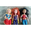 Mattel DC Super Hero Action Doll LOT Of 3 SUPERGIRL, BATGIRL and WONDER WOMAN for sale