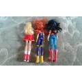 Mattel DC Super Hero Action Doll LOT Of 3 SUPERGIRL, BATGIRL and WONDER WOMAN for sale