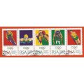 RSA 1996 Olympic Games Atlanta /Strip of 5 Stamps / CTO /Used (No Gum)/ Sport Thematic