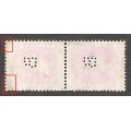 England 1955 SG550 8d- Pair- Used- Cancel- Postmark- Post Mark Perfin `B` `Wildings`