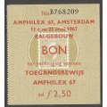 Netherlands Amphilex Exhibition tickets 1967 - MNH-