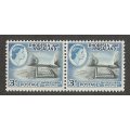 Rhodesia&Nyasaland 3d- Pair- Used - Cancel - Postmark UMM