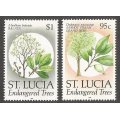 St. Lucia 1990 - Trees- MNH
