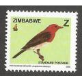 Zimbabwe 2005- Bird Series-`Z` Standard Postage- Red Headed Weaver- MNH