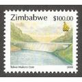 Zimbabwe- 2000 - Tokwe Mukorsi Dam- $100.00- MNH- Thematic- Dam`s