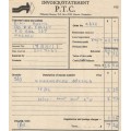 1989- Invoice- Statement(P.T.C)- Philatelic Bureau- Harare- Zimbabwe-Used