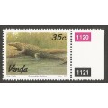 Venda- 1992- MNH- Single Stamp- Thematic- Fauna- Crocodile Farming- SACC 246- Control Numbers