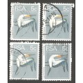 Republic of South Africa Grouping of  2nd Definitive 5c Seagull. Post mark / Cancel