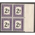 Union of South Africa SACC35 2d Block of 4