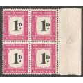 Union of South Africa SACC34 Marginal block of 4