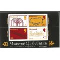 Montserrat Caribbean Artifacts. Souvenir Booklet of self adhesive Stamps