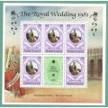 Saint Lucia- Royal Wedding- MNH- Sheet- Thematic. Purple background