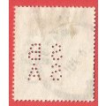 England King Edward VII SG315? - Used- Cancel- Postmark- Post Mark-Thematic. SBSA PERFIN