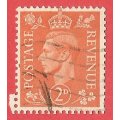 England King Georve VI- SG488 WMK INV - Used- Cancel- Postmark- Post Mark-Thematic