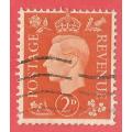 England King Georve VI SG465 WMK INV - Used- Cancel- Postmark- Post Mark-Thematic